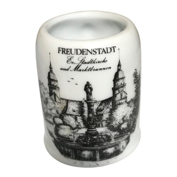 Vintage Royal Porzellan Bavaria KPM Germany Miniature Mug Freudenstadt Scene 2" - Picture 1 of 6